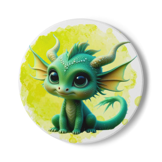 Ceramic Coaster, Baby Dragon Cyrus, Dragon, Cartoon Design, Colorful Coaster