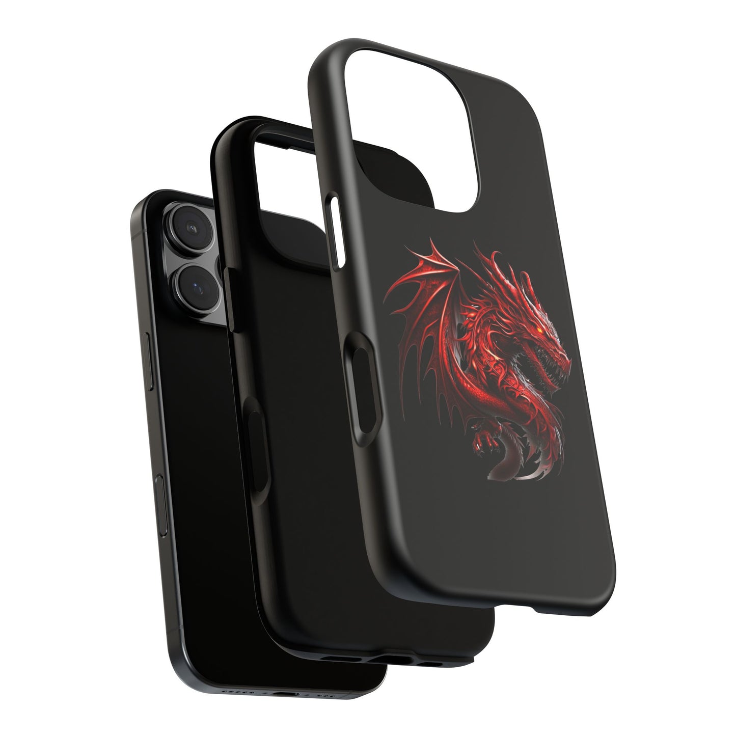 Red Dragon Phone Case, Fantasy Case, Tough Phone Cover, Gift for Gamers, Dragon Lover, Unique Mobile Accessory