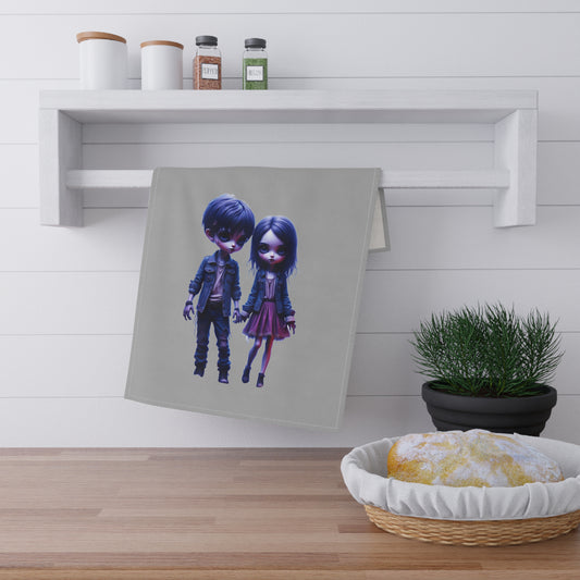 Tiny Terrors Baxter & Beatrice, Tea Towels (cotton, poly), Zombie Kids, Creepy Kids