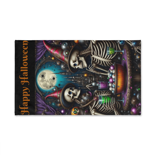 Halloween Skeleton Hand Towel, Spooky Kitchen Decor, Halloween Party Essential, Ghoulish Bath Towel, Unique Gift for Halloween Lovers