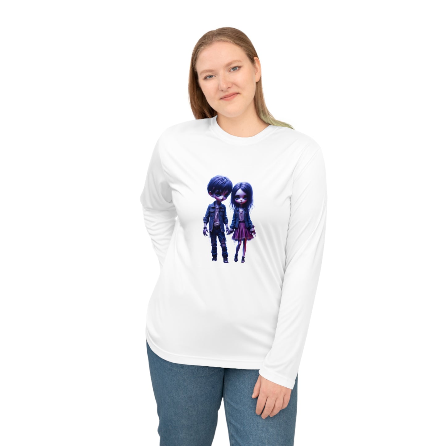 Chic Unisex Long Sleeve Performance Shirt with Unique Design, Ideal for Activewear, Casual Outings, Gifts, Halloween, and Everyday Wear
