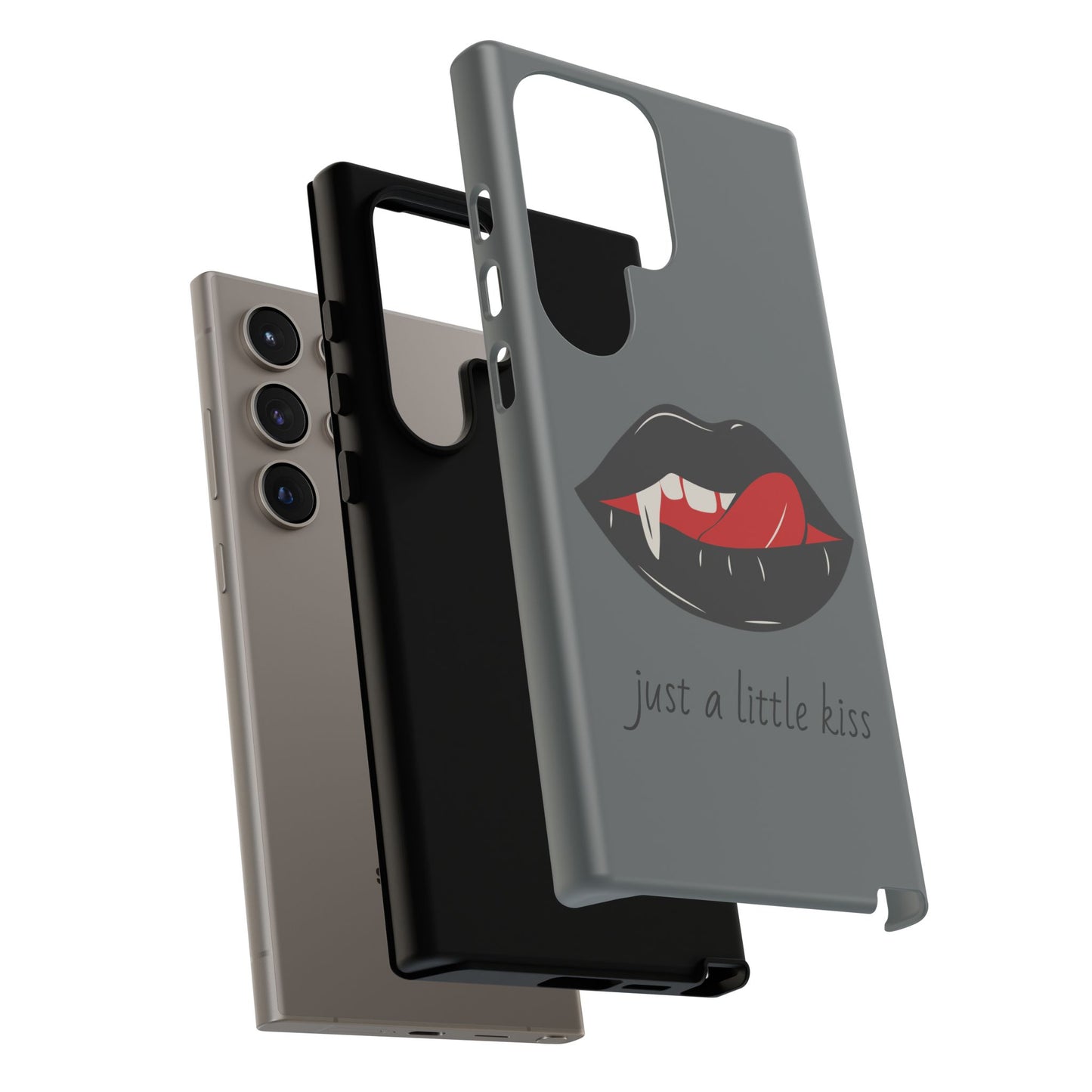 Vampire Lip Phone Case, Edgy Tech Accessories, Halloween Gifts, Goth Aesthetic, Quirky Cell Phone Cover