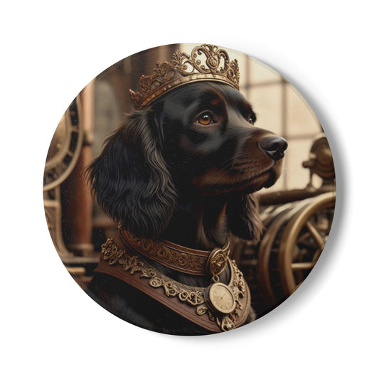 Ceramic Coaster, Steampunk Dog Black Cocker Spaniel