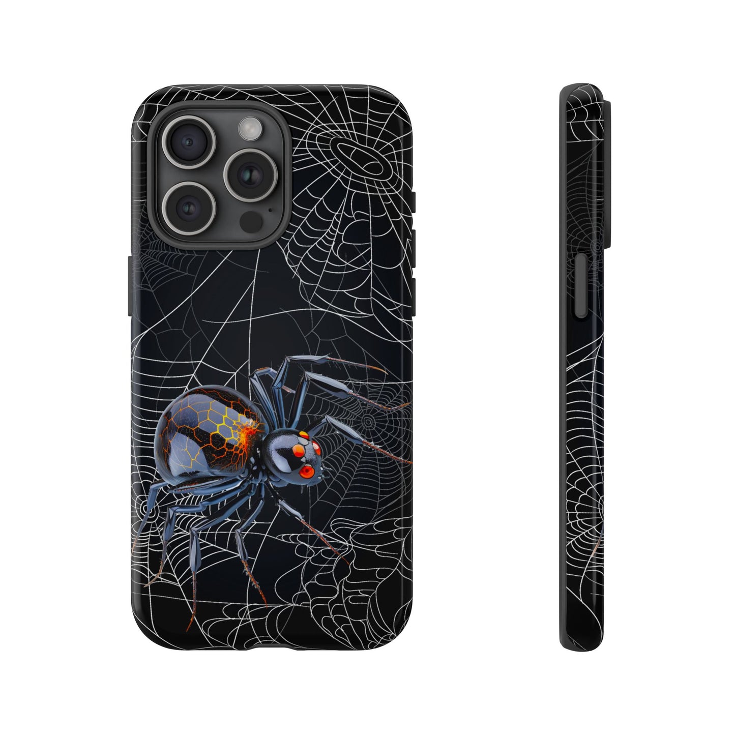 Spider Web Phone Case - Tough Cases for Halloween, Spooky Decor, Gift for Teens, Gothic Style, Unique Customizable Covers