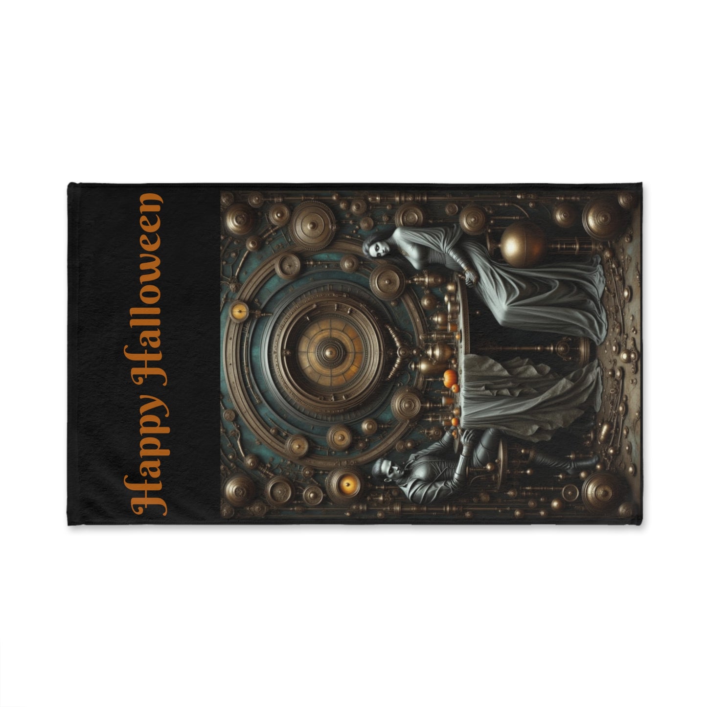 Halloween Hand Towel, Festive Kitchen Decor, Spooky Gift for Home, Fall Holiday Accessories, Unique Bathroom Towel