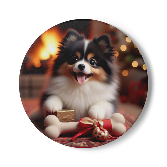 Puppy Love Ceramic Coaster, Cute Dog Decor, Pet Lover Gift, Home Accessories, Christmas Gift, Dog-Themed Coaster