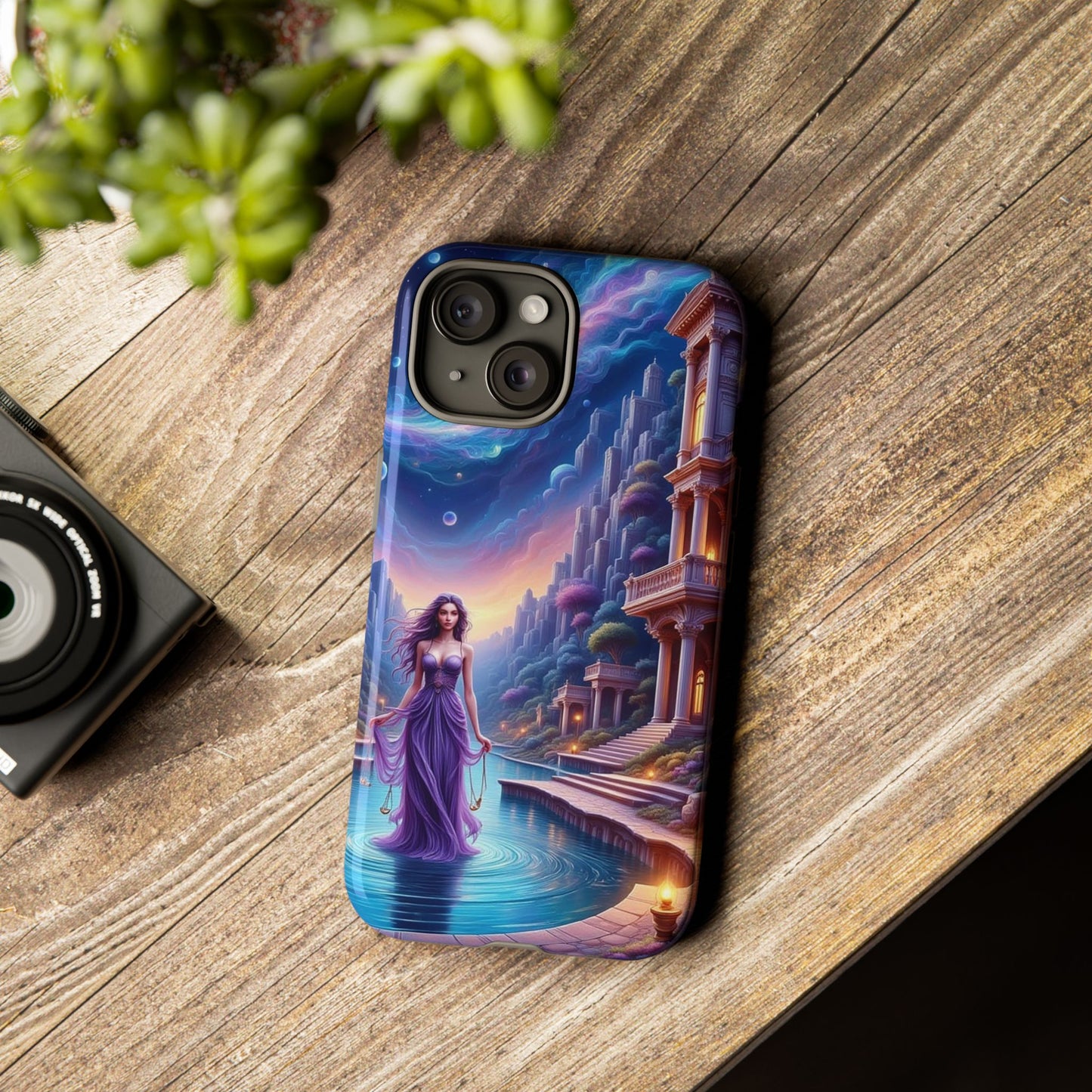 Celestial Fantasy Phone Case, Tough Case for Dreamers, Galaxy Design, Gift for Her, Magical Phone Accessory