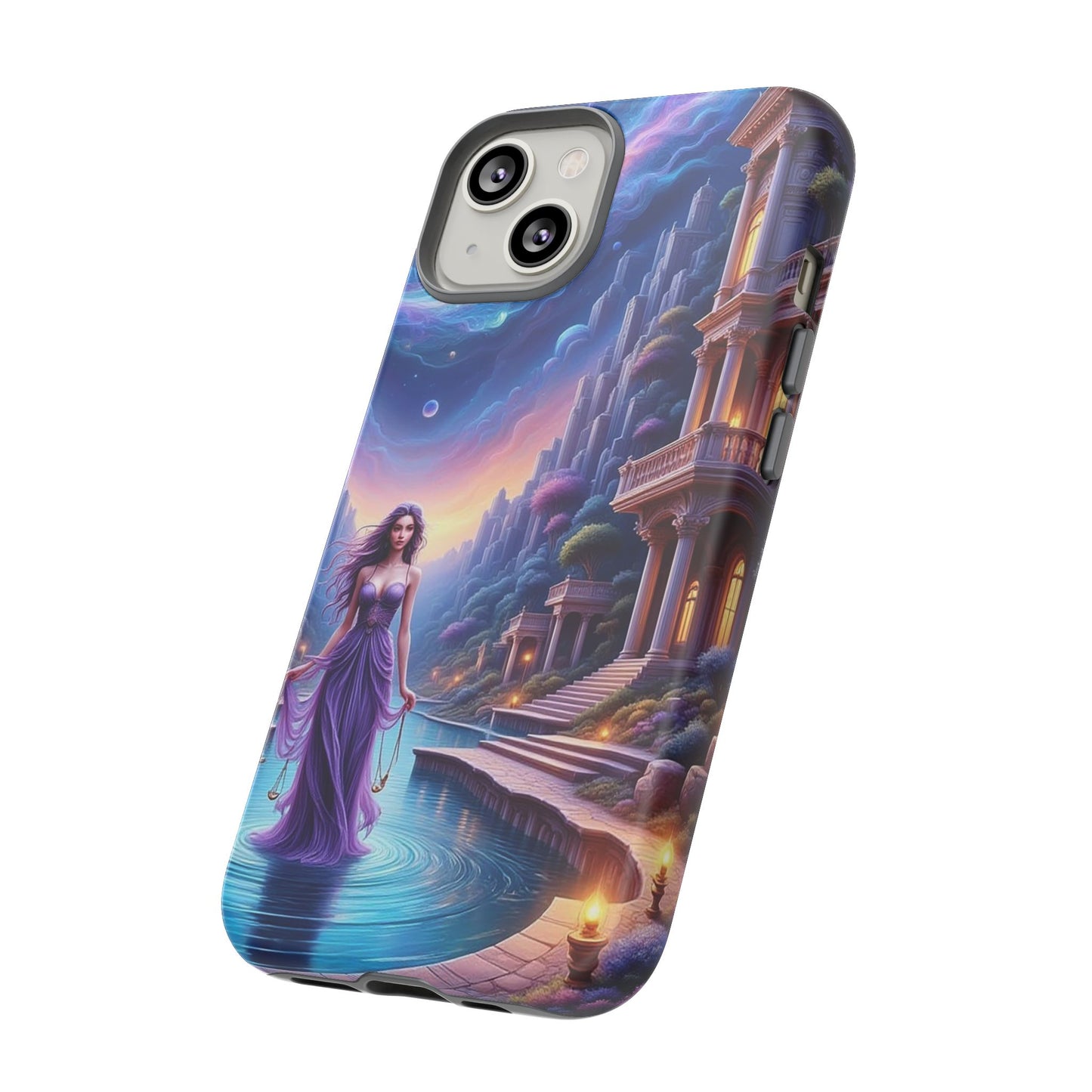 Celestial Fantasy Phone Case, Tough Case for Dreamers, Galaxy Design, Gift for Her, Magical Phone Accessory