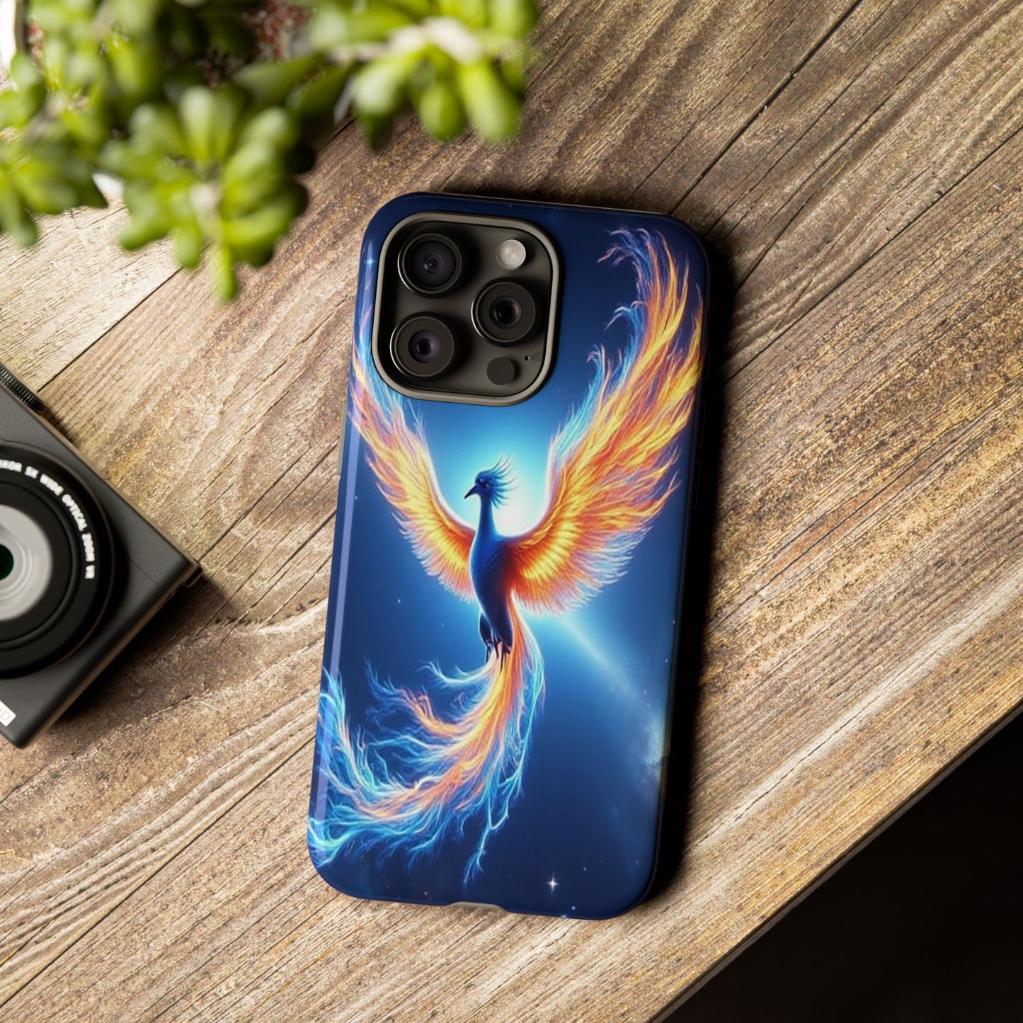Phoenix Tough Case, Blue Bird Phone Case, Fantasy Designs, Space theme