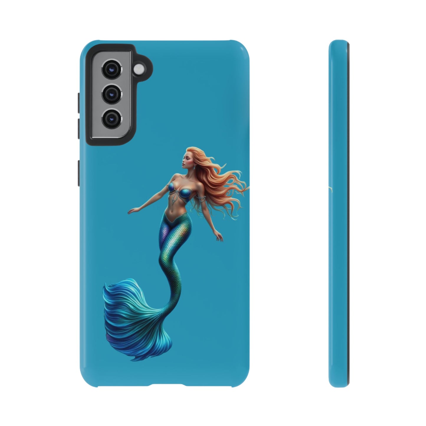 Mermaid Phone Case, Tough Phone Cover, Ocean Lover Gift, Cute Mermaid Accessory, Summer Vibes Case