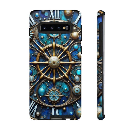 Stylish Phone Cases for Adventurers, Unique Phone Cover, Gift for Friends, Gold and Blue Steampunk Design, Tough Protective Case, Artistic [...]