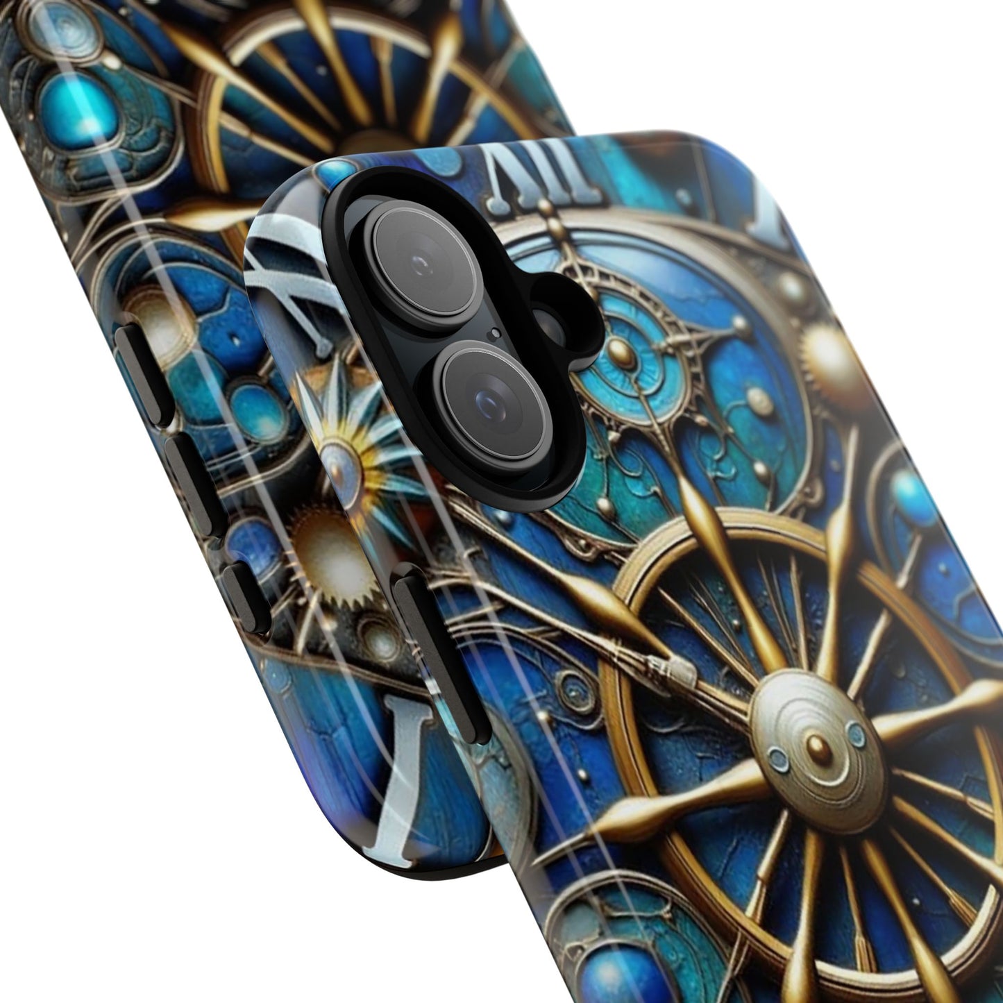 Stylish Phone Cases for Adventurers, Unique Phone Cover, Gift for Friends, Gold and Blue Steampunk Design, Tough Protective Case, Artistic [...]