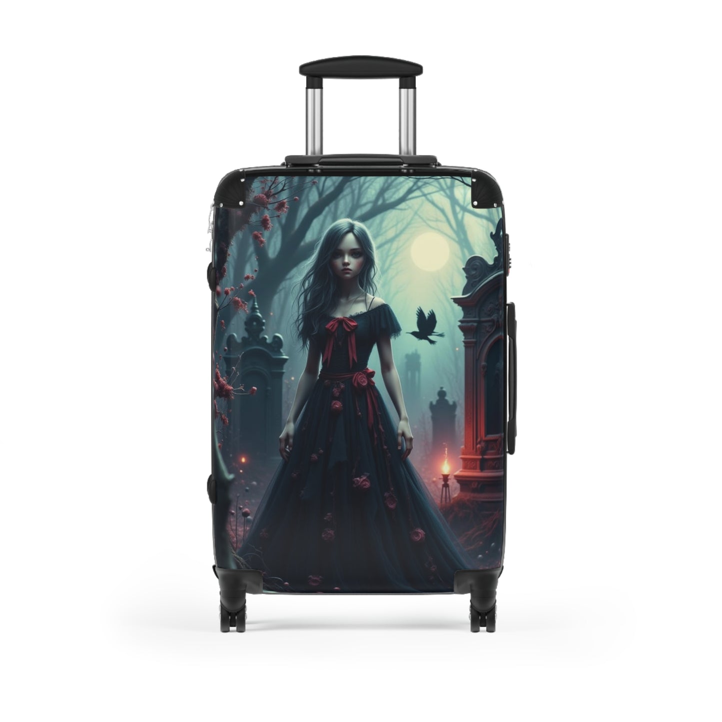 Genevieve Gothic Traveling Suitcase - Haunted Adventure Luggage, Spooky Vampire Vacation Bag, Unique Travel Gear, Halloween Travel Essentials, Dark [...]