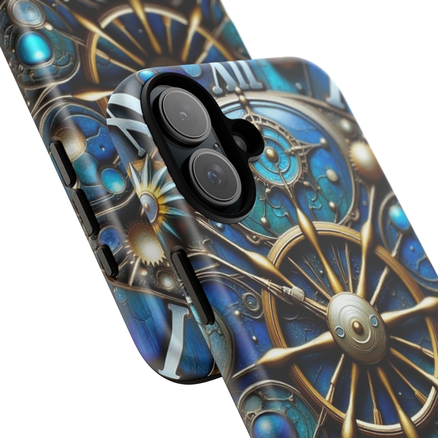 Stylish Phone Cases for Adventurers, Unique Phone Cover, Gift for Friends, Gold and Blue Steampunk Design, Tough Protective Case, Artistic [...]