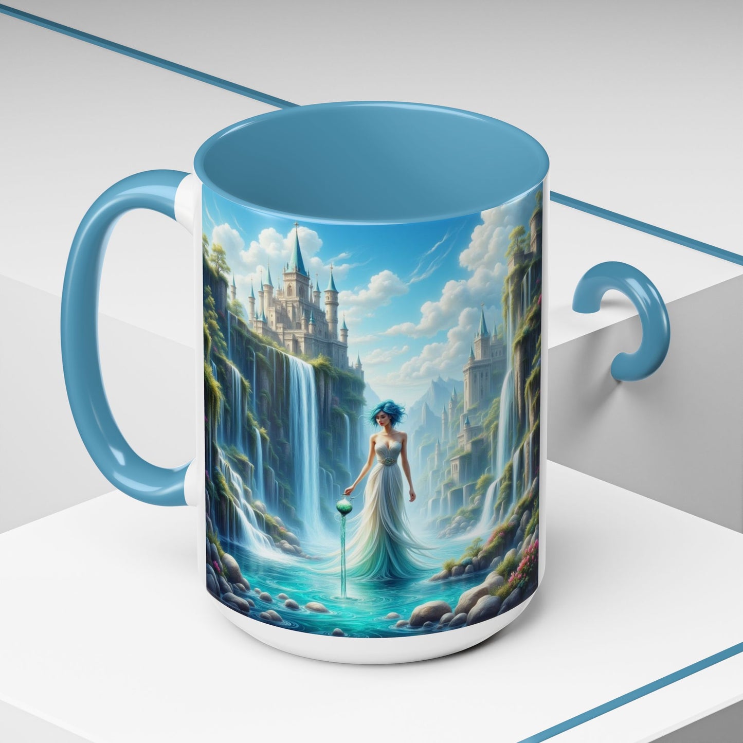 Astrology Aquarius, Accent Coffee Mug - 11oz and 15oz