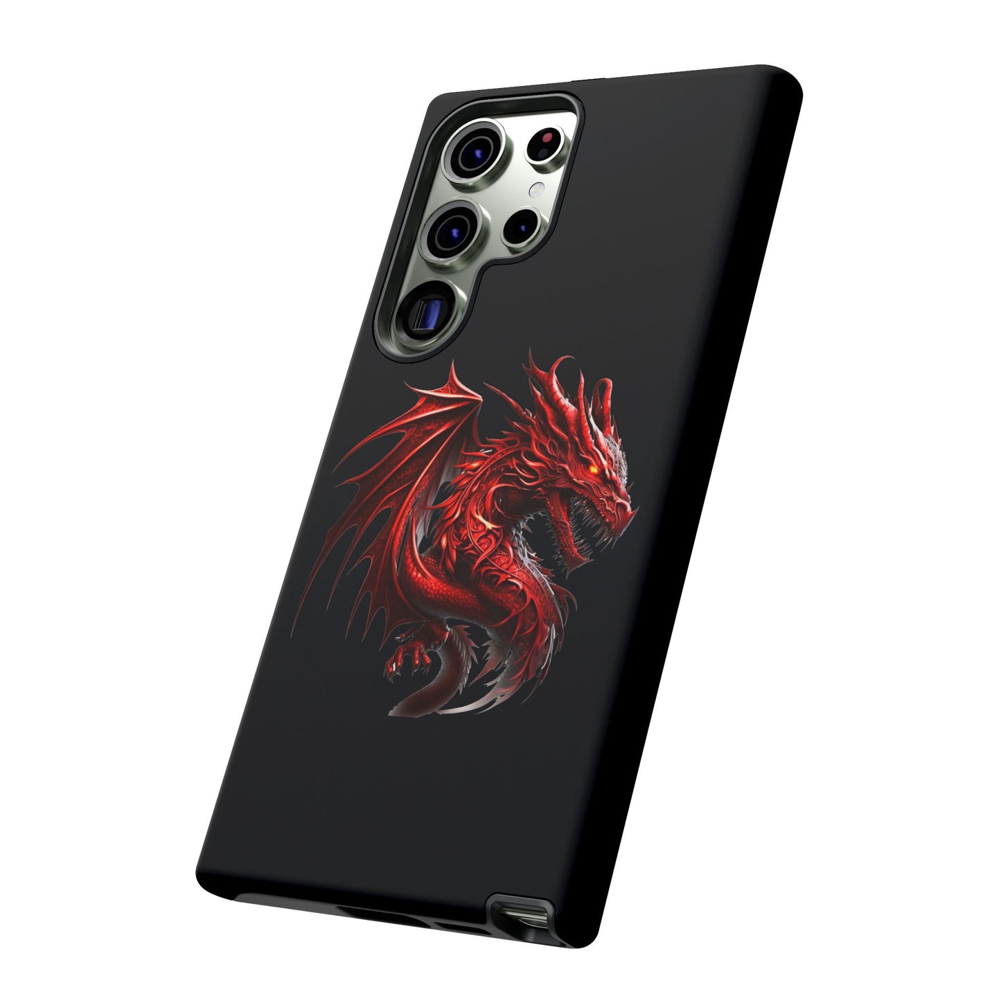 Red Dragon Phone Case, Fantasy Case, Tough Phone Cover, Gift for Gamers, Dragon Lover, Unique Mobile Accessory