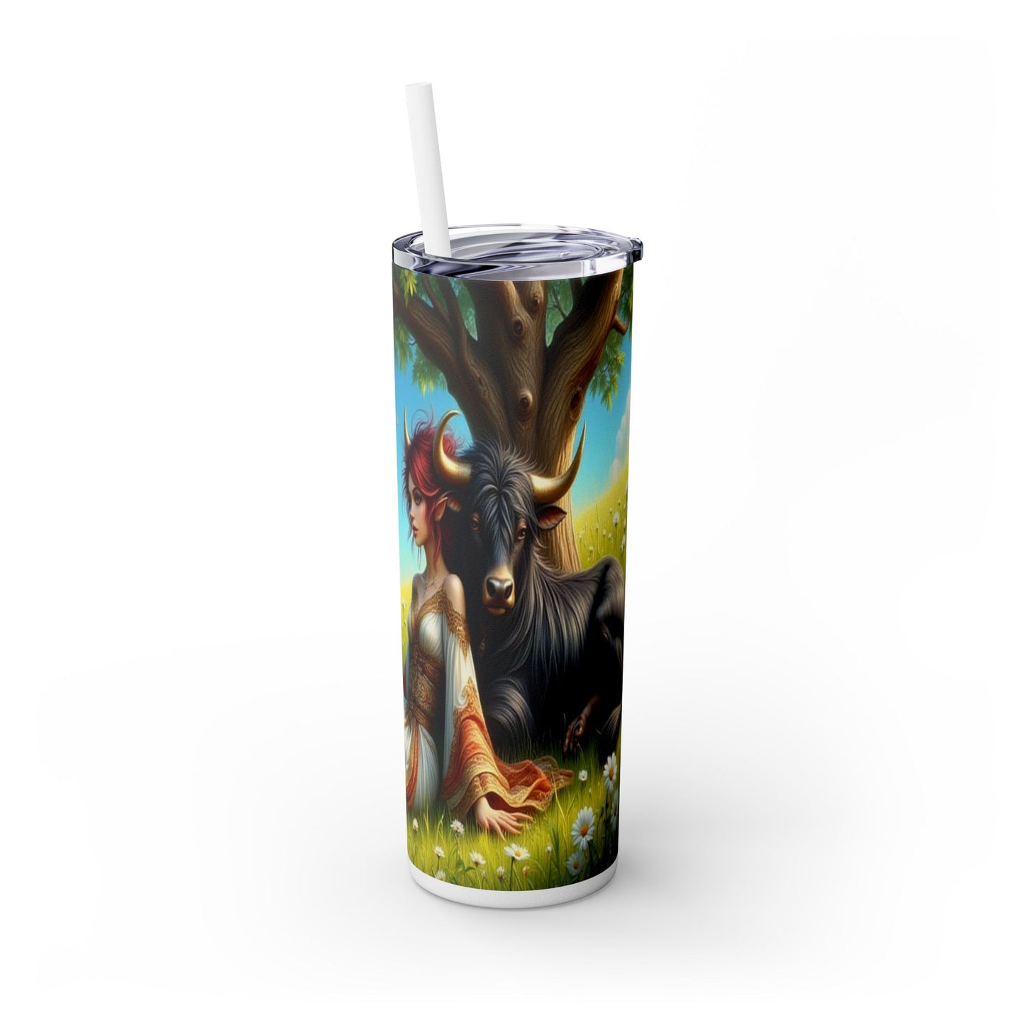 Zodiac Taurus Tumbler with Straw, 20oz