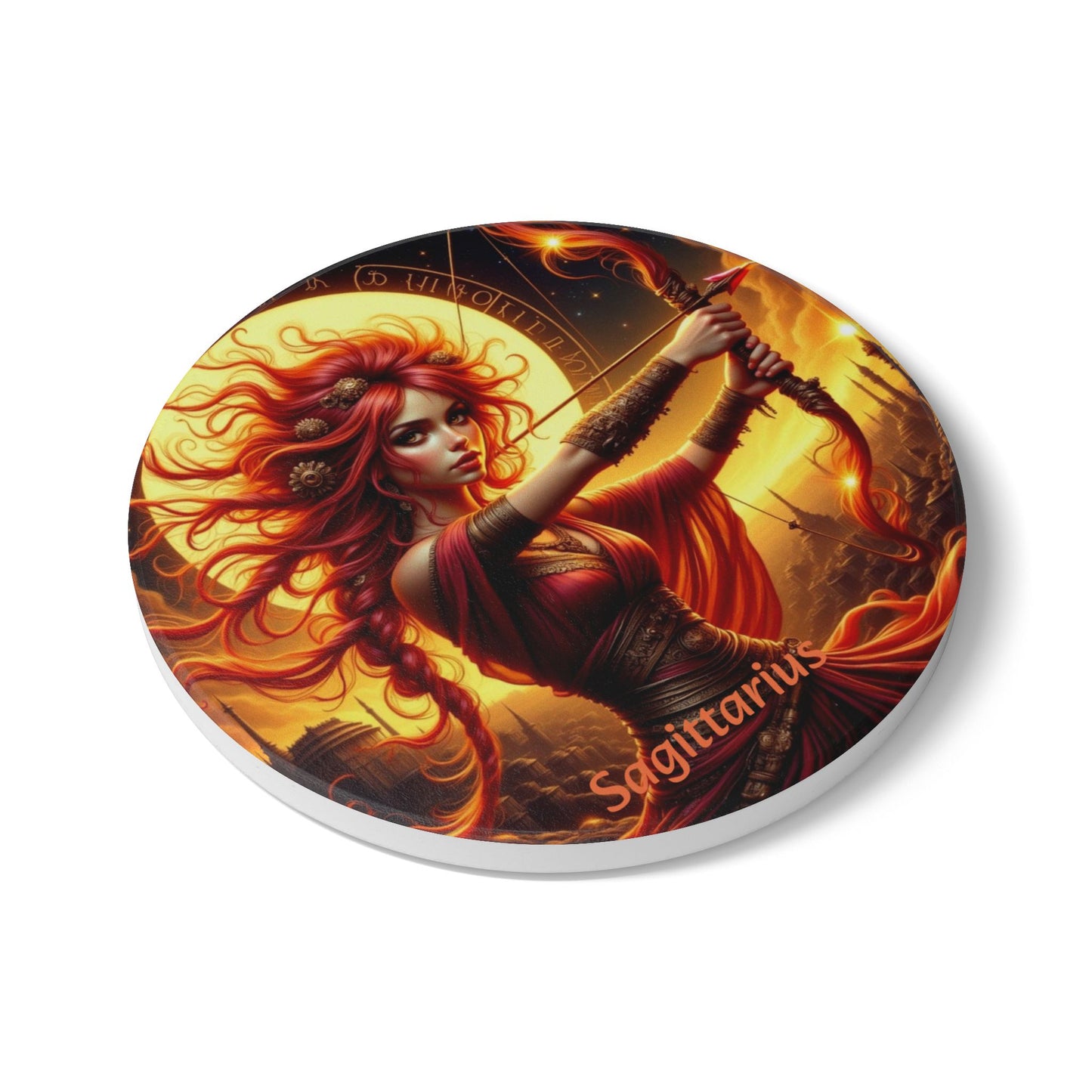 Ceramic Coaster, Zodiac Sagittarius, Astrology Signs