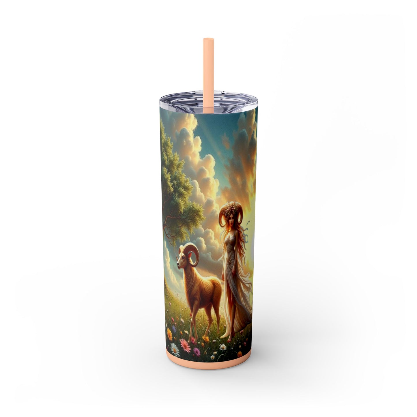 Zodiac Aries Tumbler with Straw, 20oz