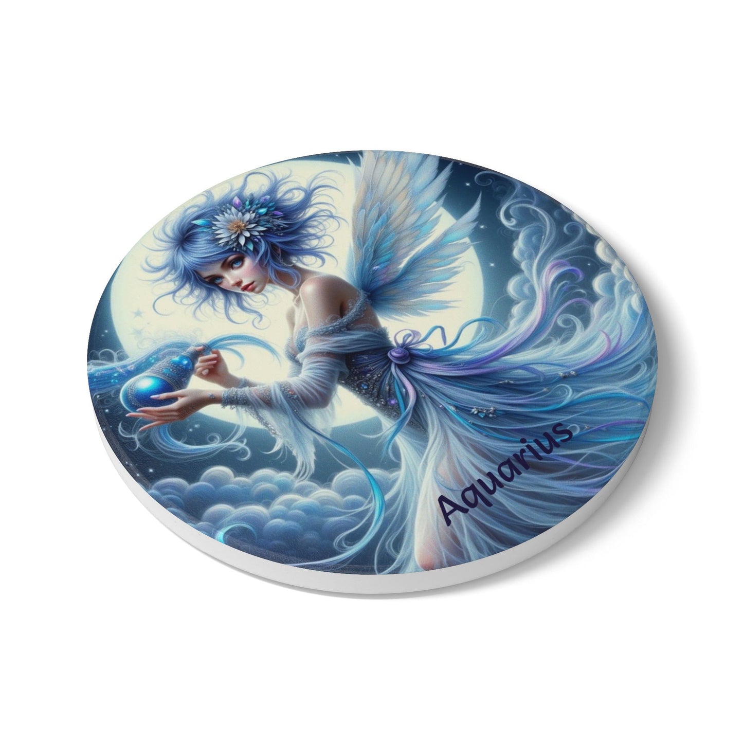 Ceramic Coaster, Zodiac Aquarius, Astrology Signs, Unique Designs, Gift Ideas
