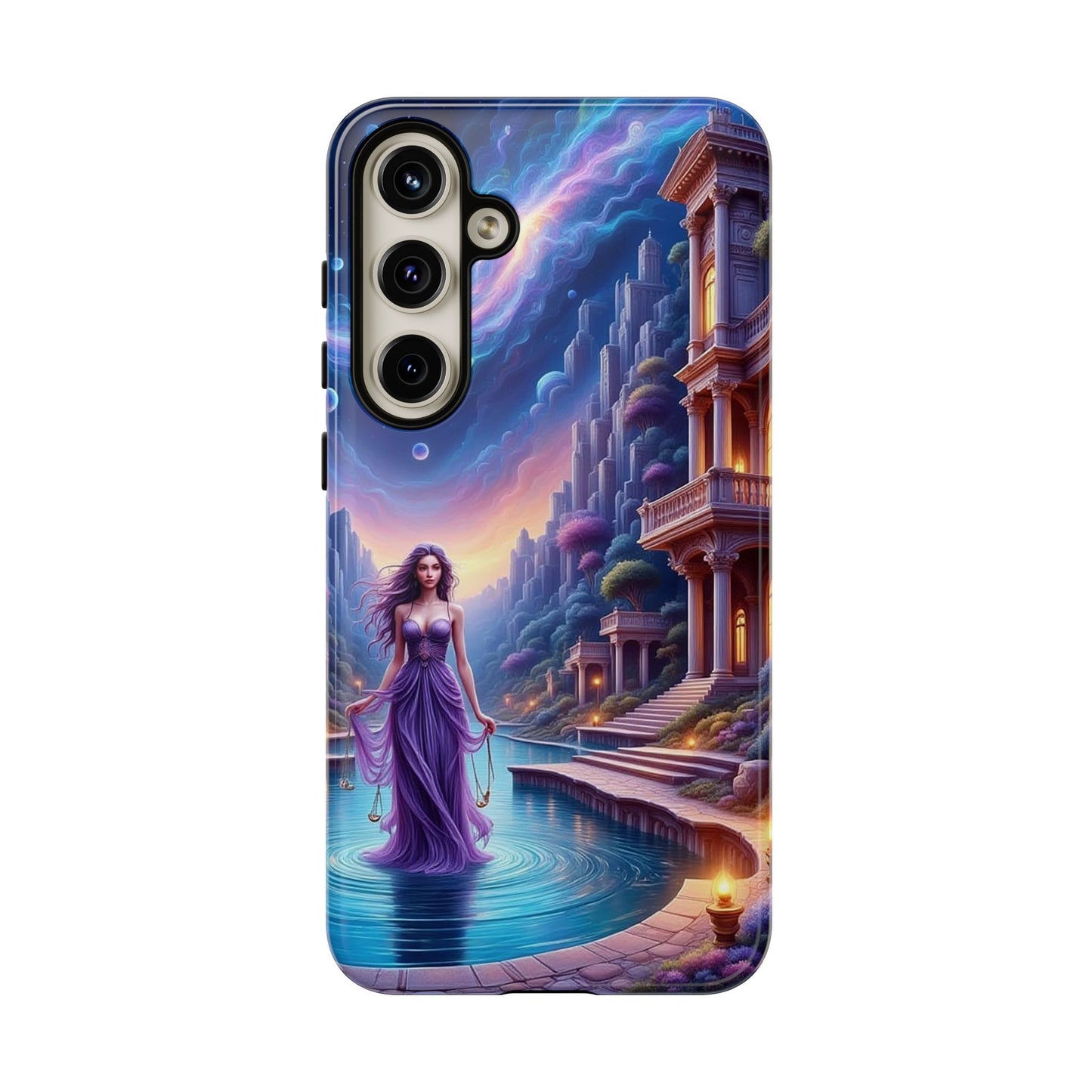 Celestial Fantasy Phone Case, Tough Case for Dreamers, Galaxy Design, Gift for Her, Magical Phone Accessory