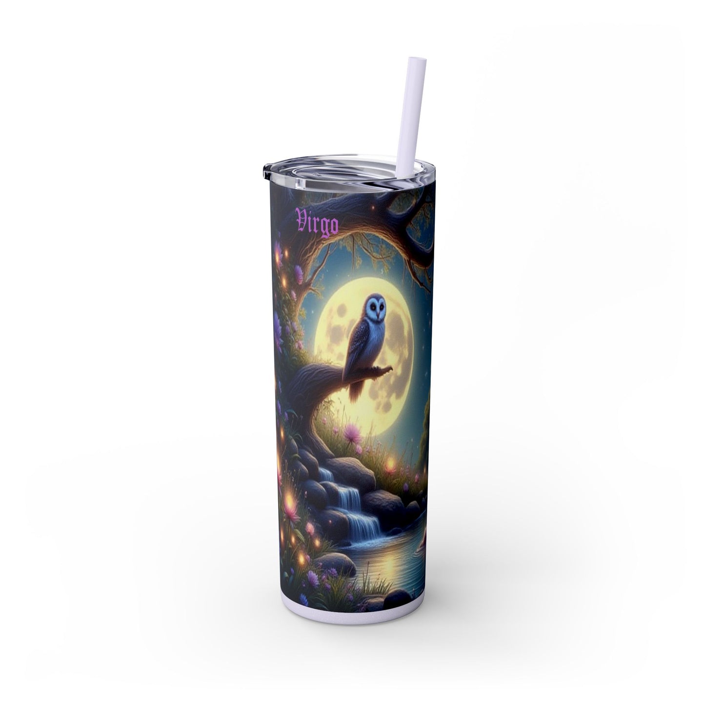 Zodiac Virgo Tumbler with Straw, 20oz