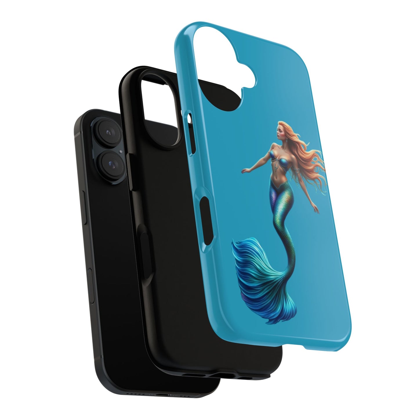 Mermaid Phone Case, Tough Phone Cover, Ocean Lover Gift, Cute Mermaid Accessory, Summer Vibes Case