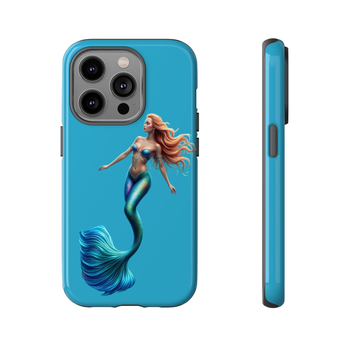 Mermaid Phone Case, Tough Phone Cover, Ocean Lover Gift, Cute Mermaid Accessory, Summer Vibes Case