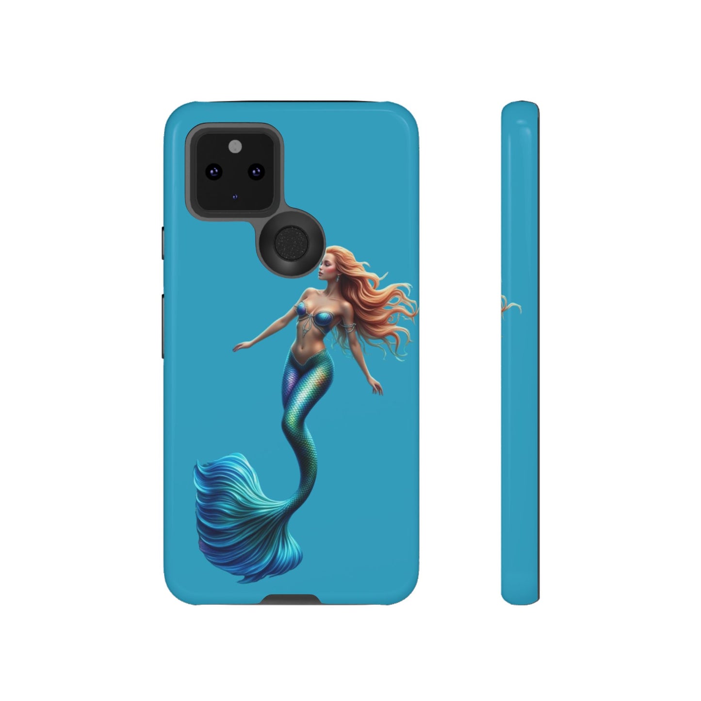 Mermaid Phone Case, Tough Phone Cover, Ocean Lover Gift, Cute Mermaid Accessory, Summer Vibes Case