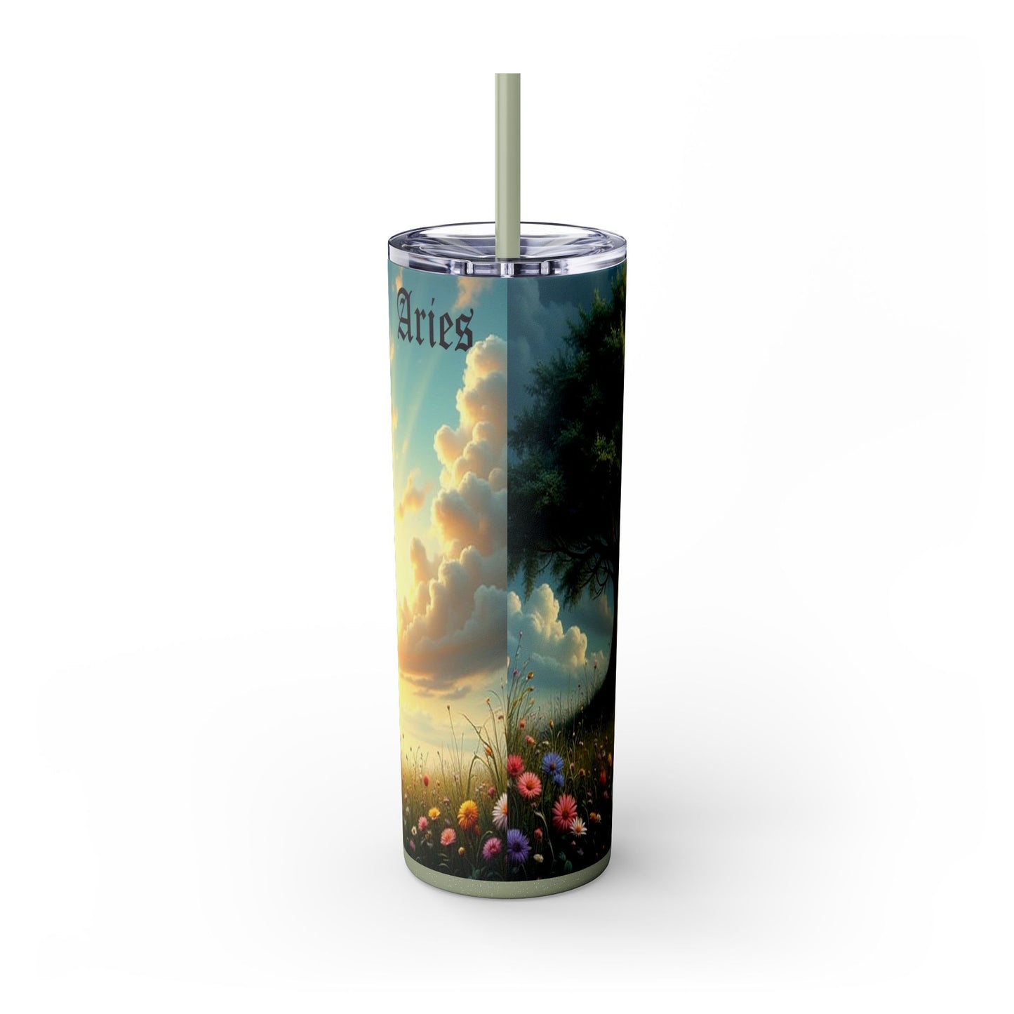Zodiac Aries Tumbler with Straw, 20oz