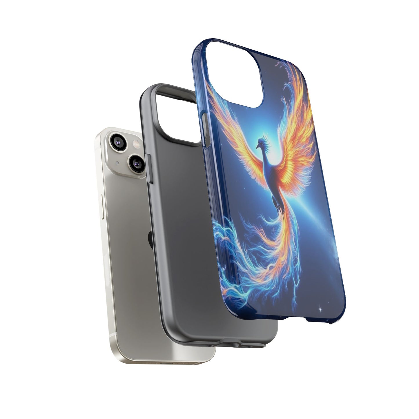Phoenix Tough Case, Blue Bird Phone Case, Fantasy Designs, Space theme