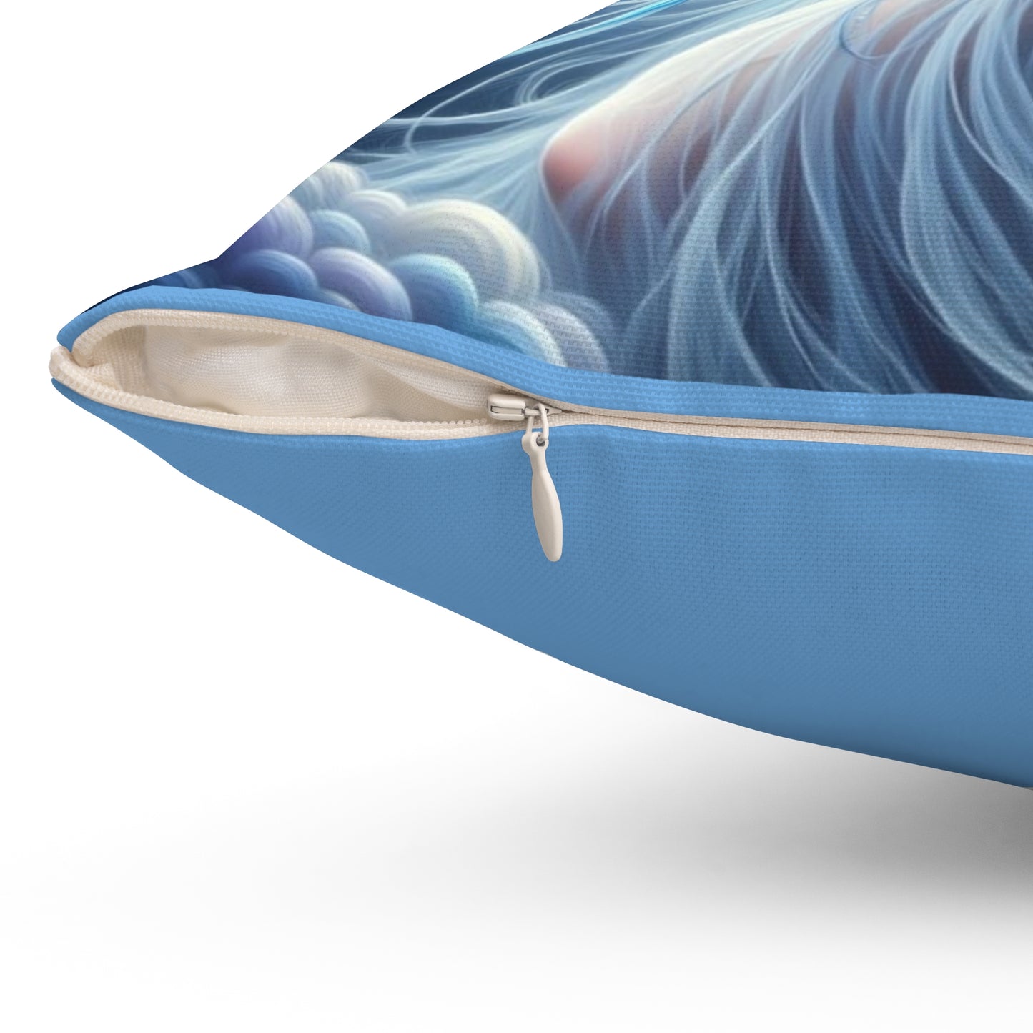 Zodiac Aquarius, Whimsical Fairy Art Pillow, Home Decor Cushion, Fantasy Throw Pillow, Cozy Room Accent, Gift for Fairy Lovers