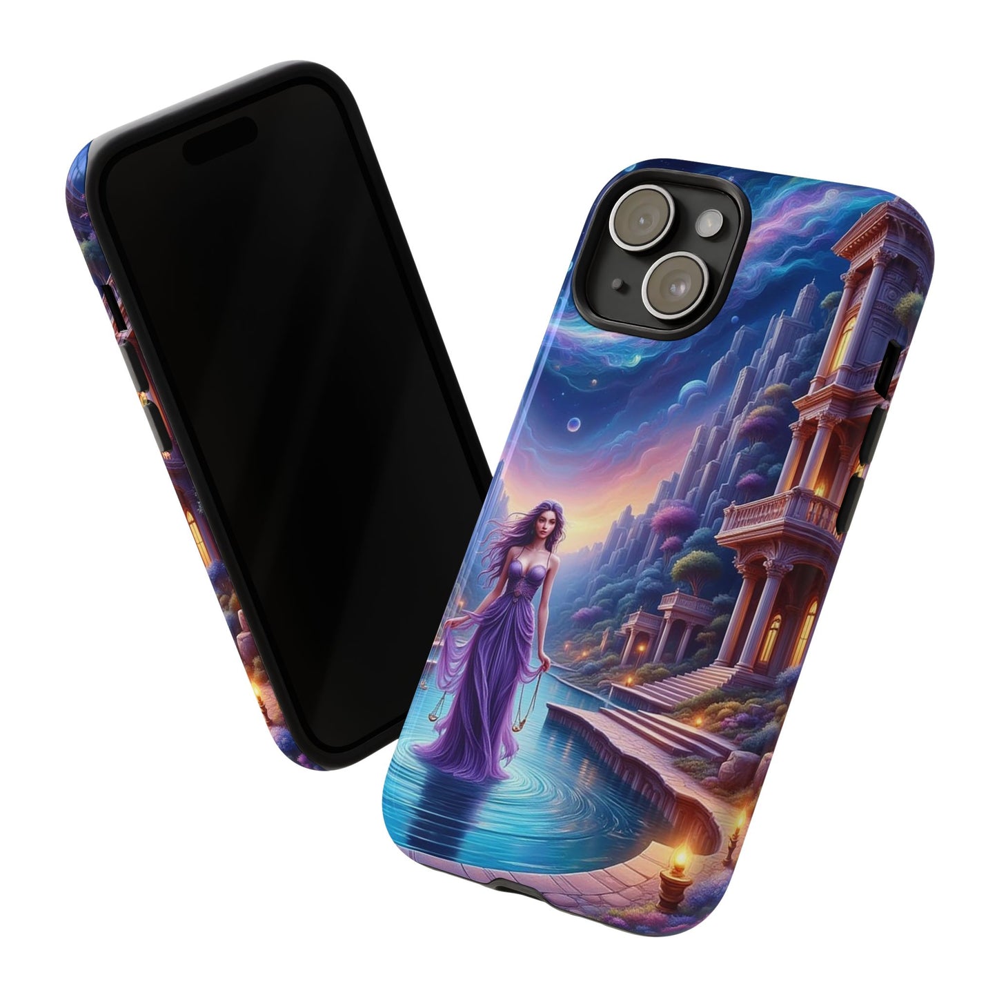 Celestial Fantasy Phone Case, Tough Case for Dreamers, Galaxy Design, Gift for Her, Magical Phone Accessory