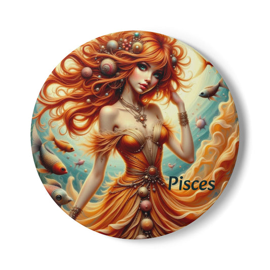 Ceramic Coaster, Zodiac Pisces, Astrology Signs, Unique Designs, Gift Ideas