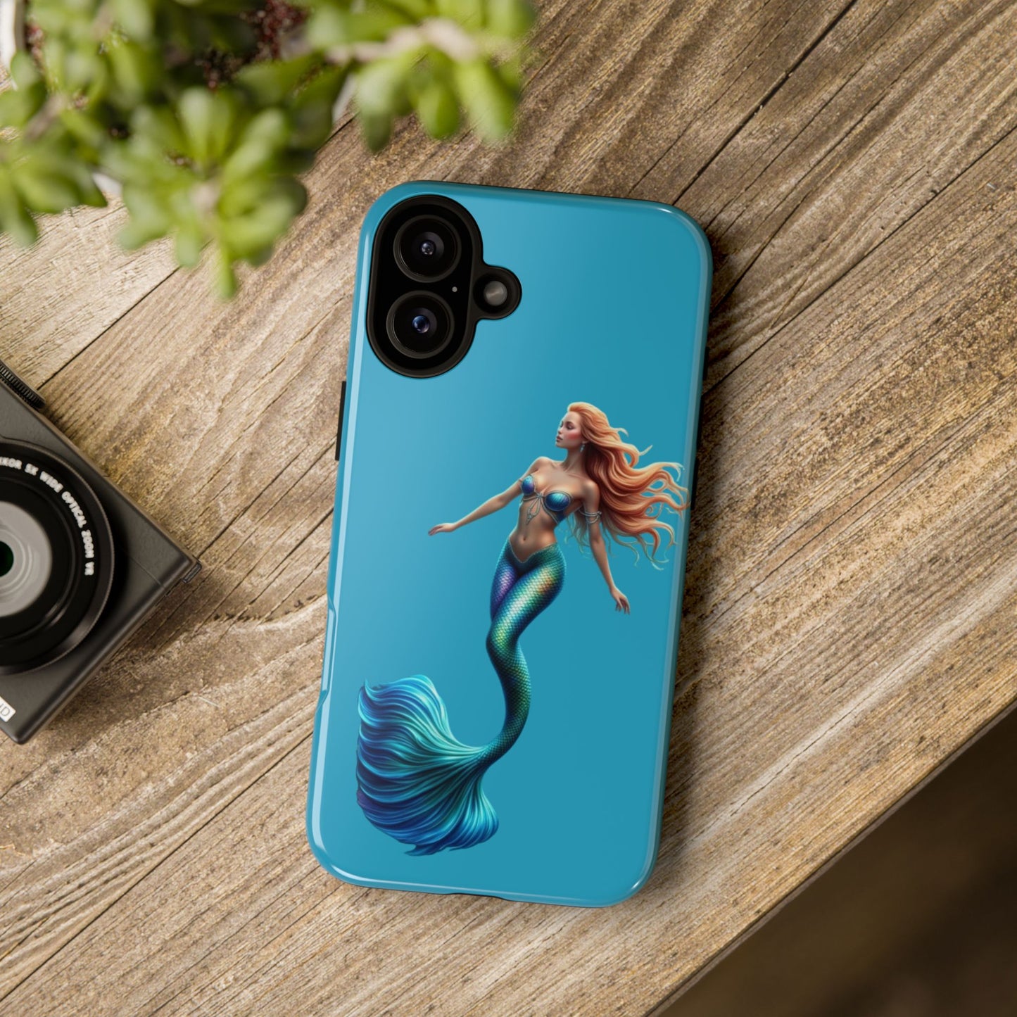 Mermaid Phone Case, Tough Phone Cover, Ocean Lover Gift, Cute Mermaid Accessory, Summer Vibes Case