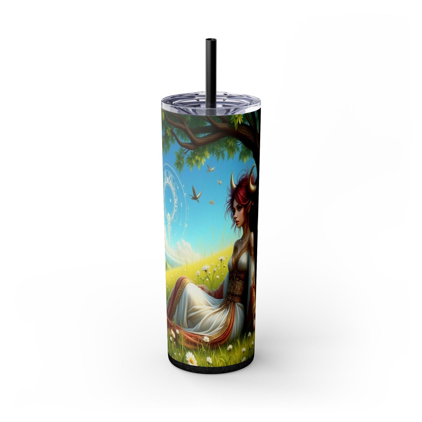 Zodiac Taurus Tumbler with Straw, 20oz