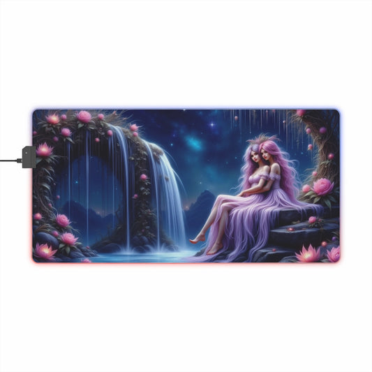 LED Enchanting Gaming Mouse Pad - Fantasy Art, Gaming Setup Decor, Desk Accessory, Gift for Gamers, Online Streaming