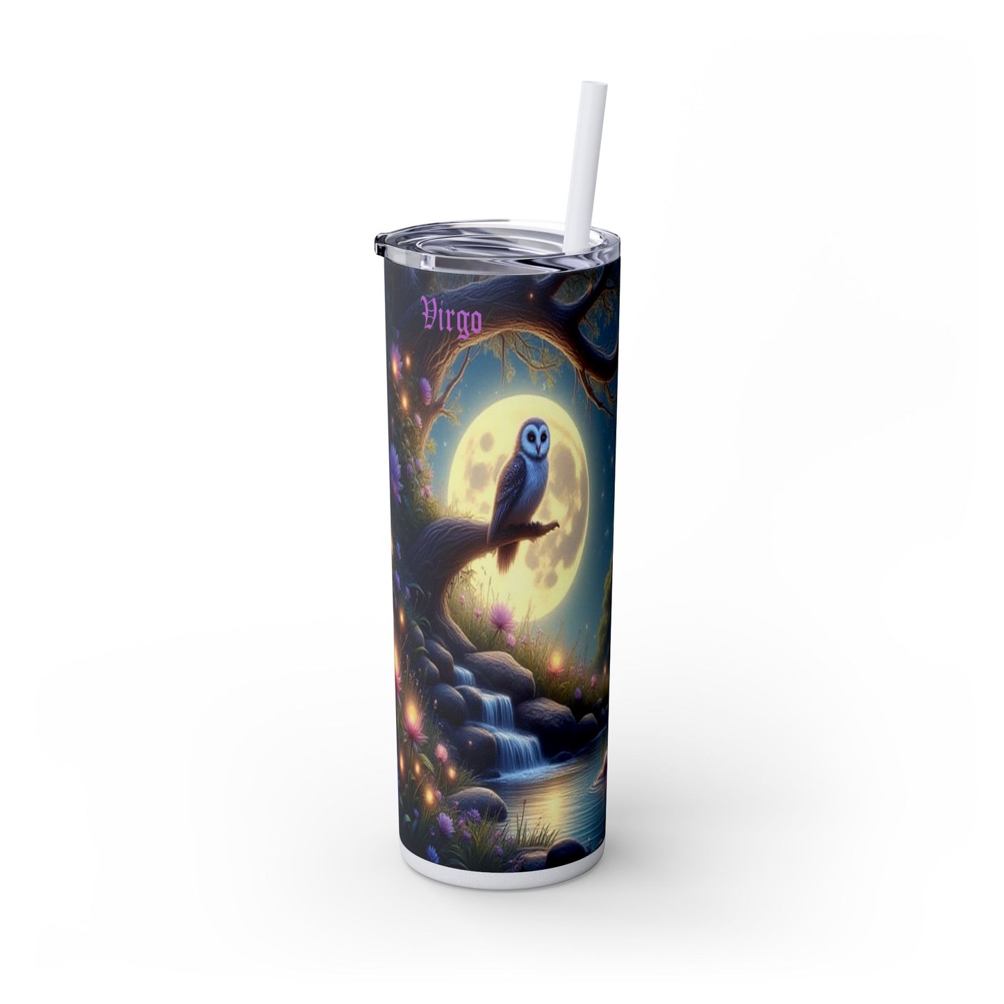 Zodiac Virgo Tumbler with Straw, 20oz