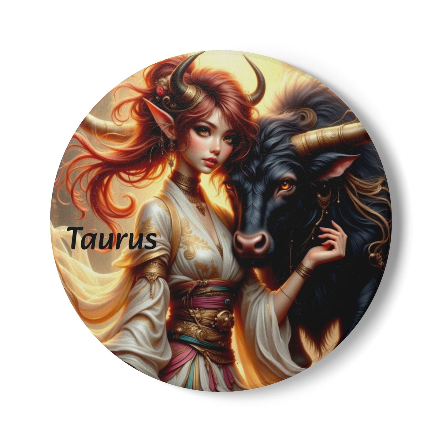 Ceramic Coaster, Zodiac Taurus, Astrology Gifts, Unique Designs