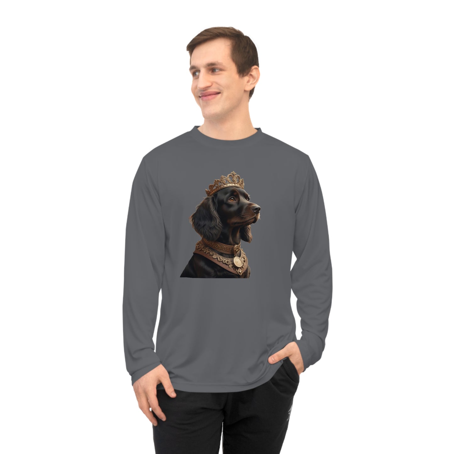Royal Pup Long Sleeve Shirt, Unisex Dog Lover Tee, Pet Apparel, Funny Gift for Dog Owners, Casual Wear, Animal Lovers Shirt
