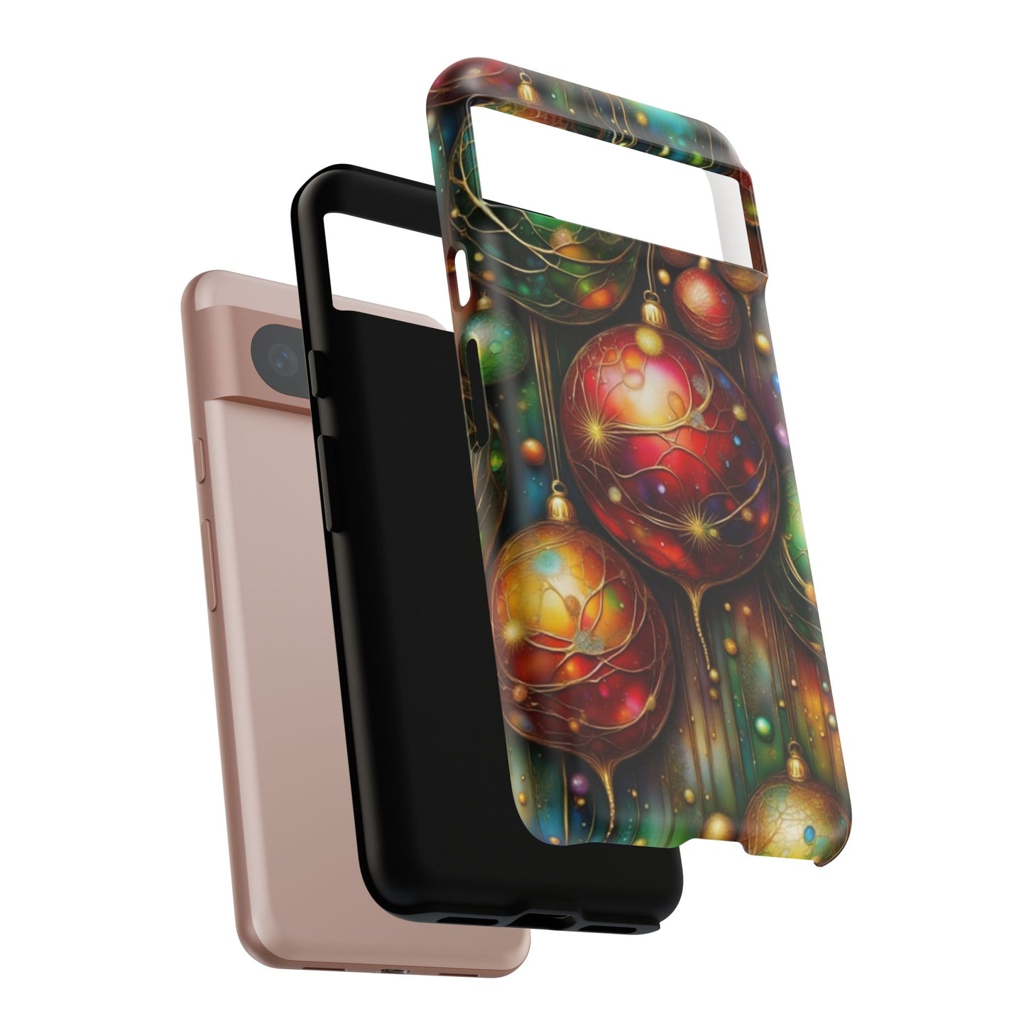 Colorful Holiday Phone Case, Festive Smartphone Cover, Christmas Gift, Artistic Phone Protector, Unique Holiday Accessory