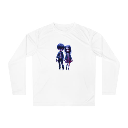 Chic Unisex Long Sleeve Performance Shirt with Unique Design, Ideal for Activewear, Casual Outings, Gifts, Halloween, and Everyday Wear