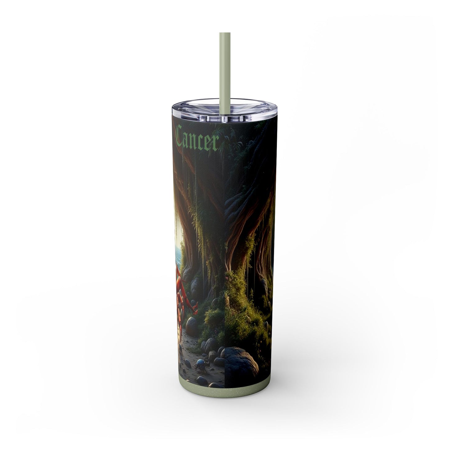 Zodiac Cancer Tumbler with Straw, 20oz