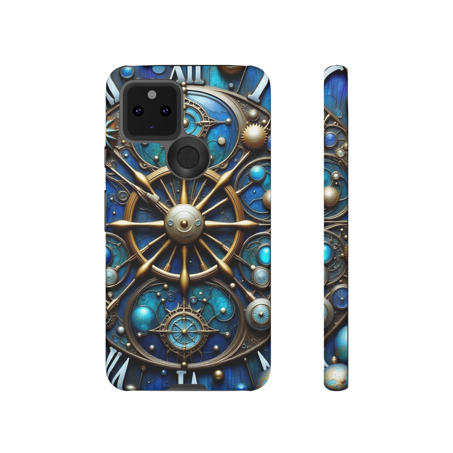 Stylish Phone Cases for Adventurers, Unique Phone Cover, Gift for Friends, Gold and Blue Steampunk Design, Tough Protective Case, Artistic [...]