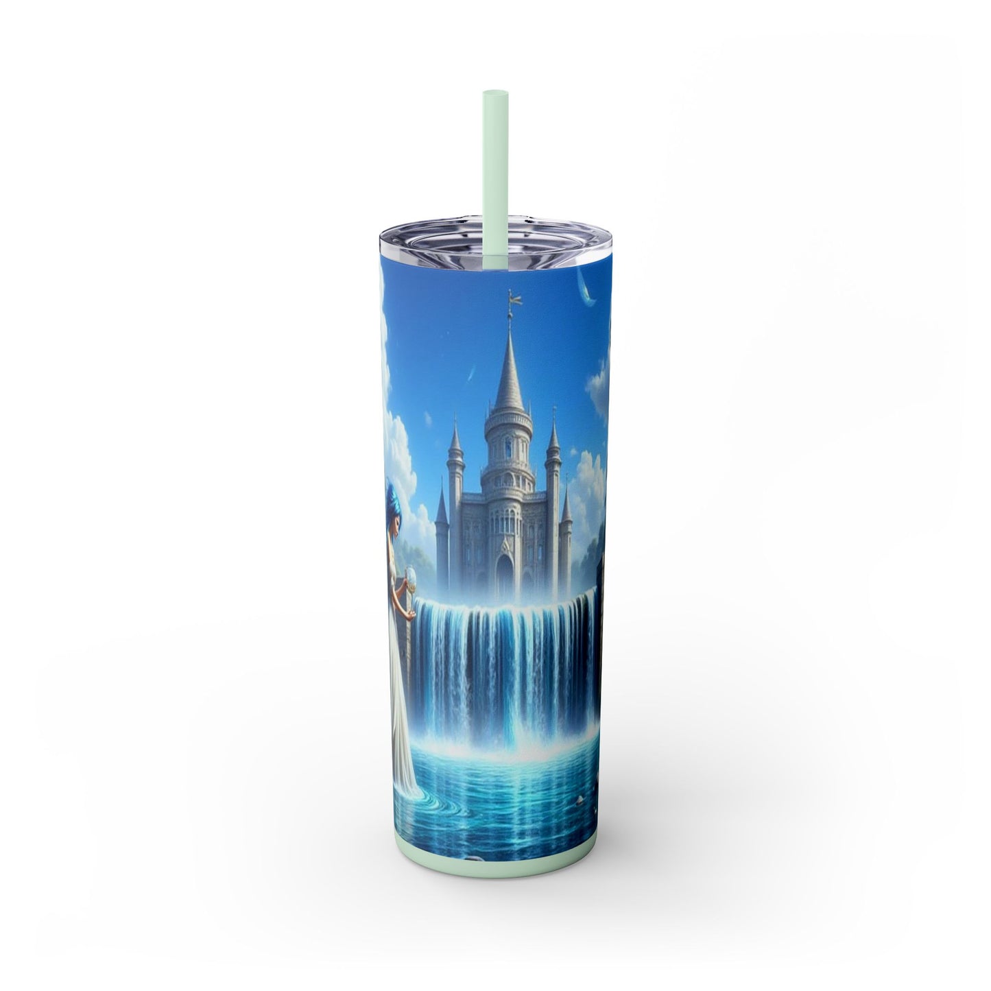 Zodiac Aquarius Tumbler with Straw, 20oz
