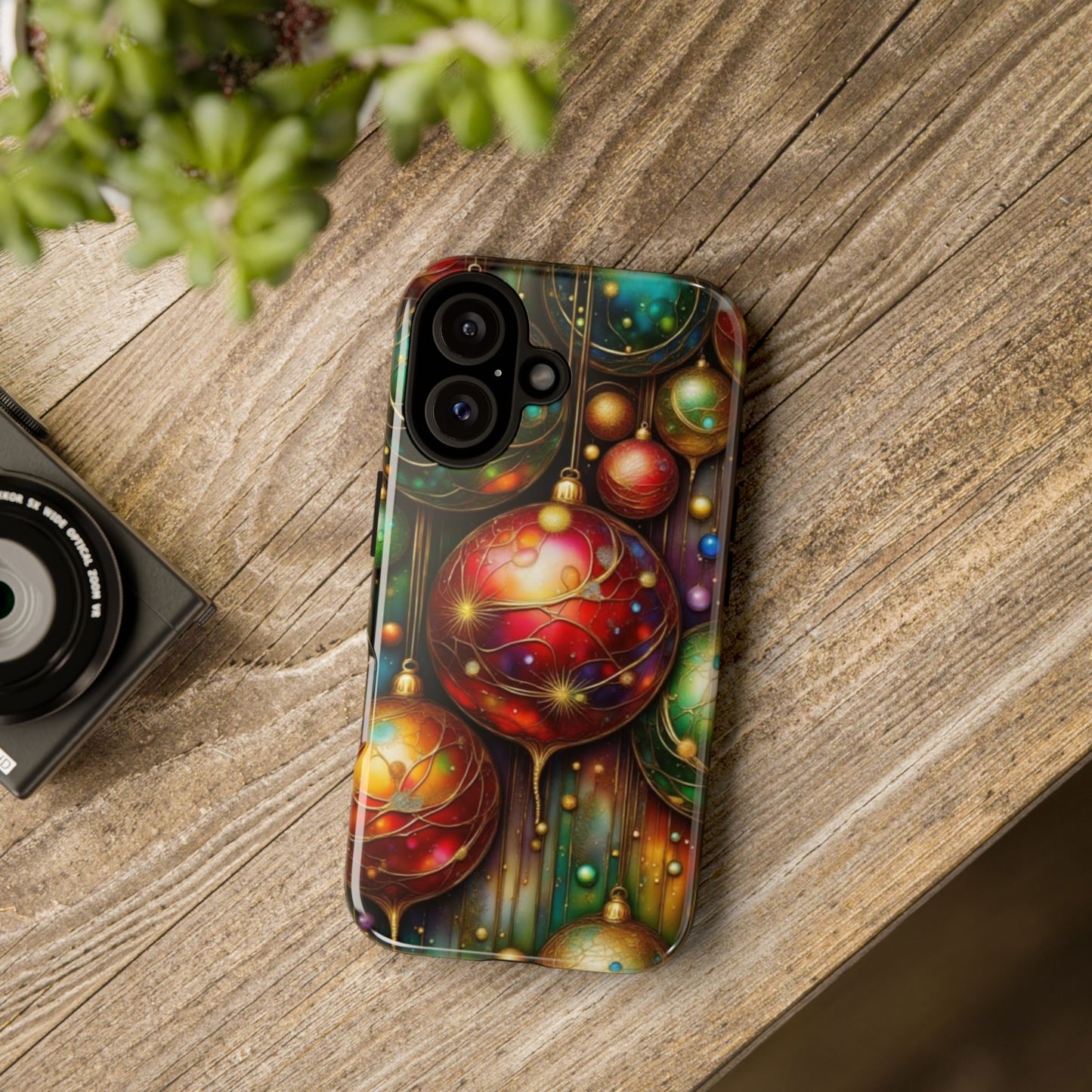 Colorful Holiday Phone Case, Festive Smartphone Cover, Christmas Gift, Artistic Phone Protector, Unique Holiday Accessory