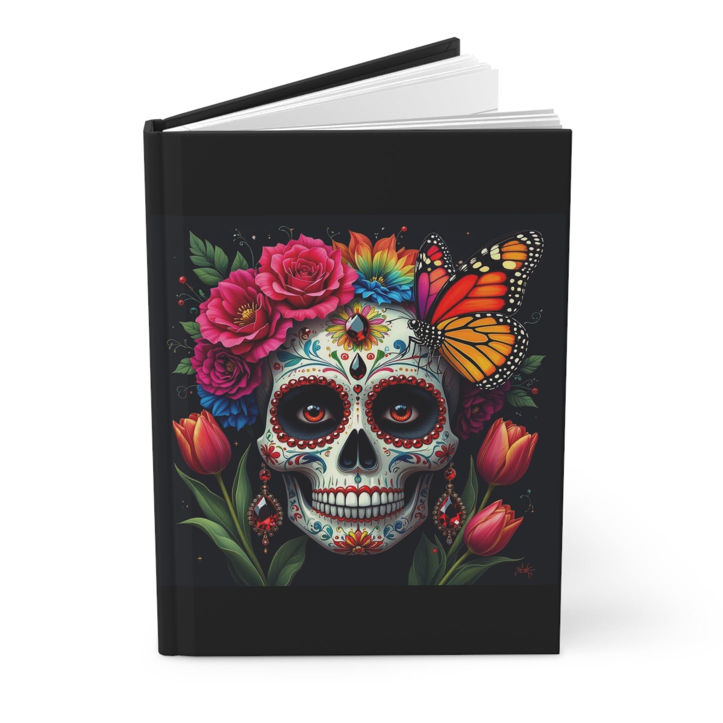 Sugar Skull Floral Hardcover Journal | Day of the Dead Notebook