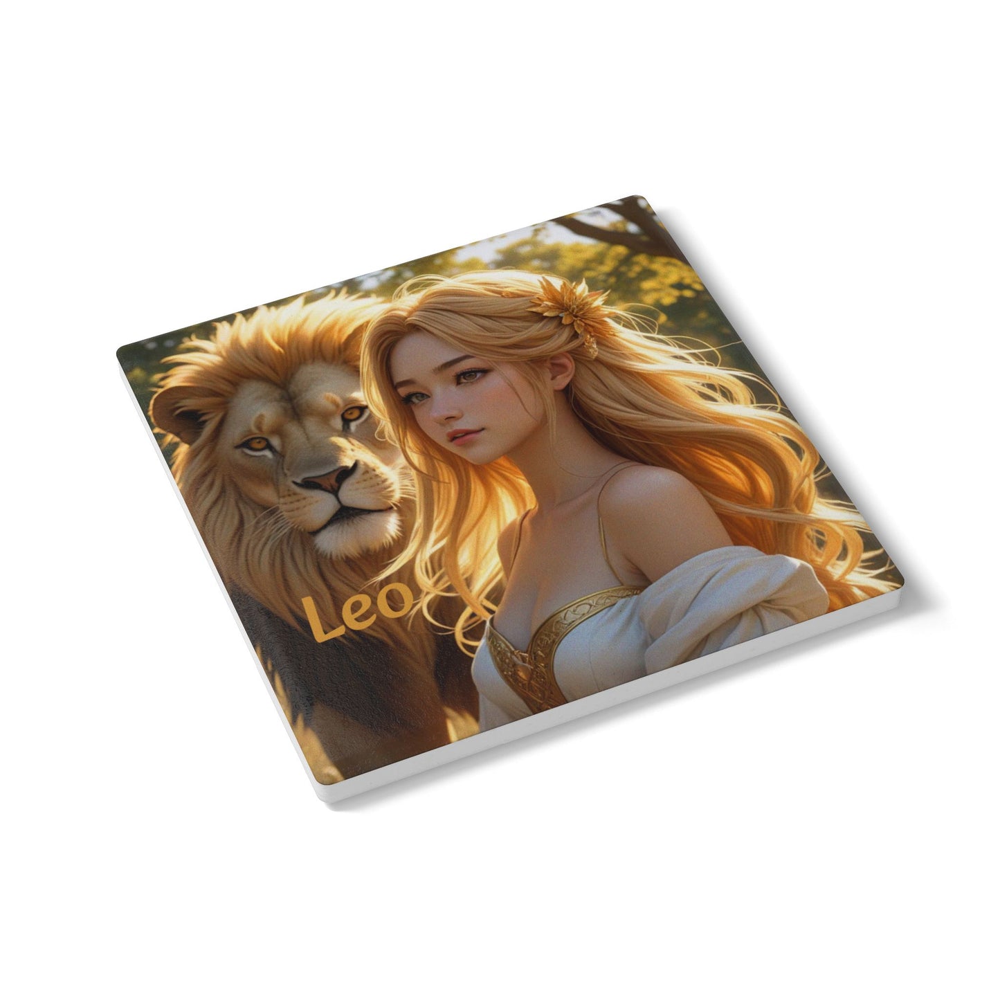 Ceramic Coaster, Zodiac Leo, Astrology Signs