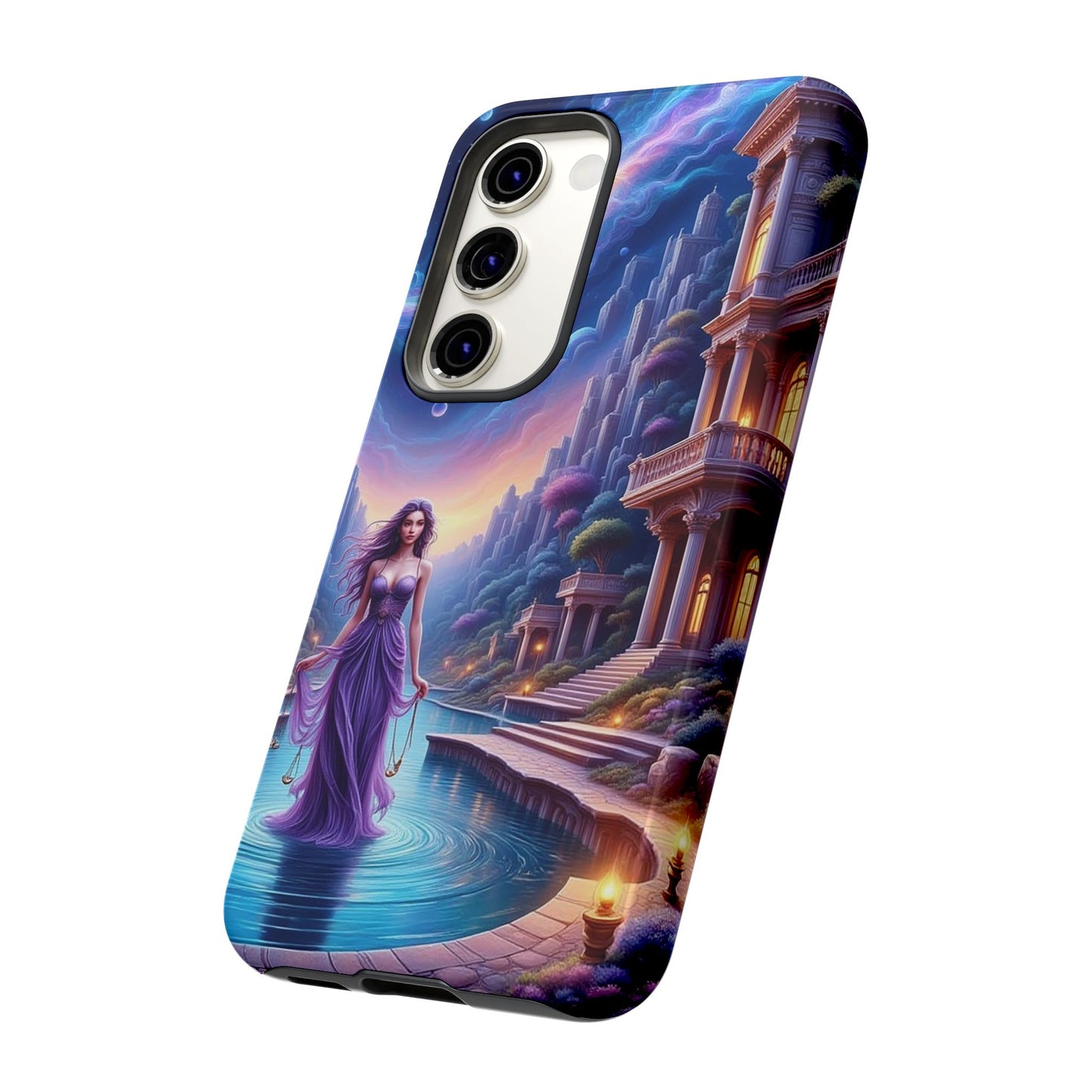 Celestial Fantasy Phone Case, Tough Case for Dreamers, Galaxy Design, Gift for Her, Magical Phone Accessory