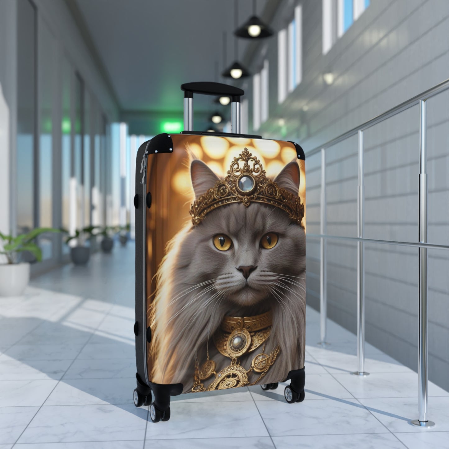Ishtar Majestic Cat Suitcase - Travel Luggage, Pet Lover Gift, Stylish Carry-On, Unique Cat Design, Fun Travel Accessory